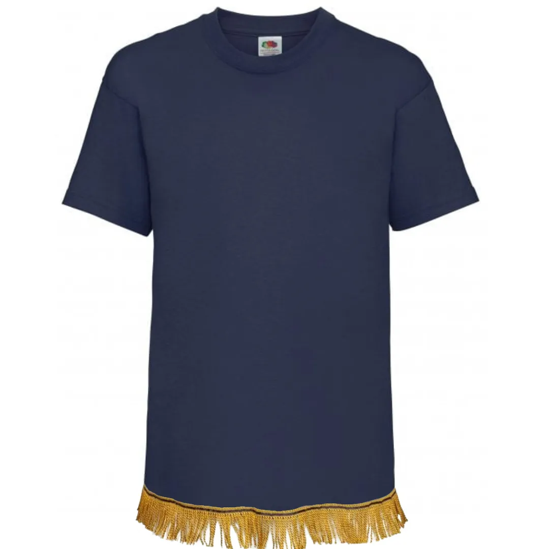 Children's Plain T-Shirt with Fringes