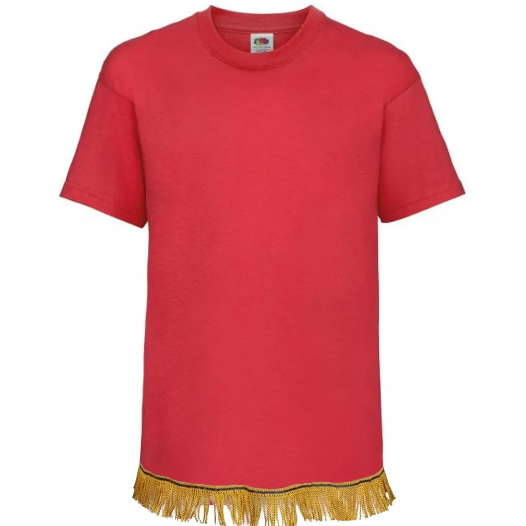 Children's Plain T-Shirt with Fringes