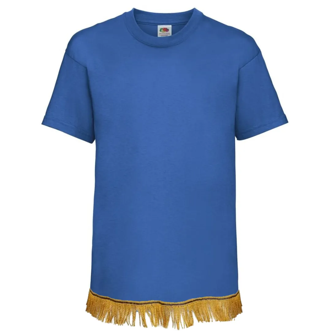 Children's Plain T-Shirt with Fringes