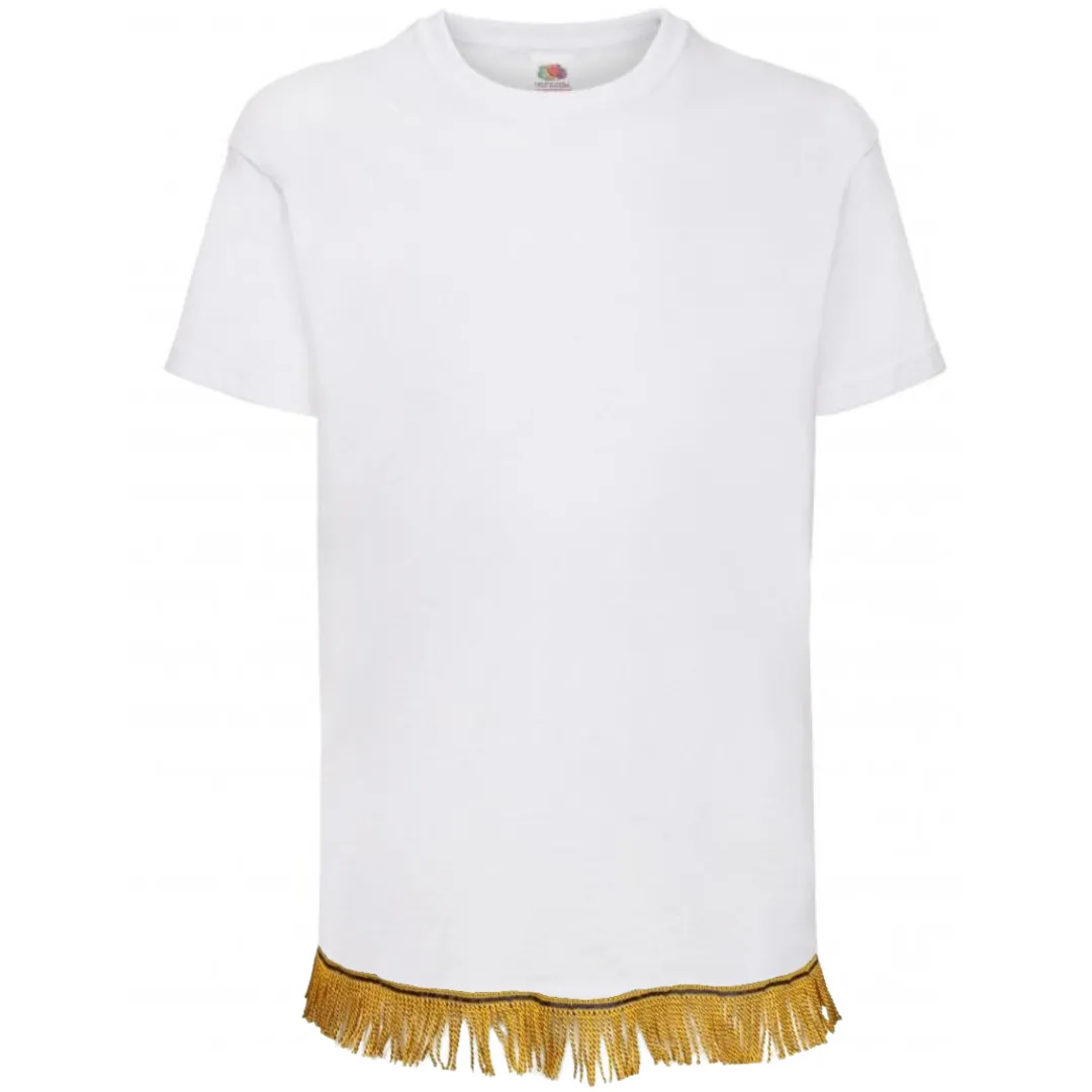 Children's Plain T-Shirt with Fringes