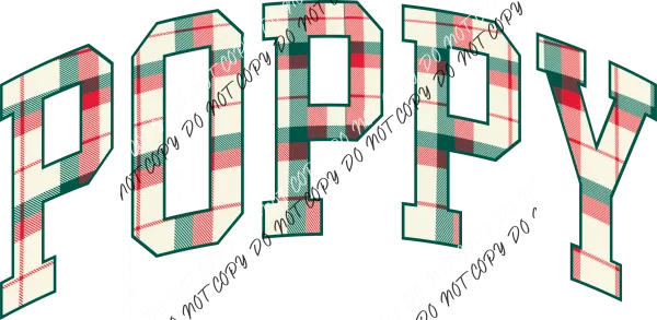 Christmas Plaid Poppy DTF Transfer