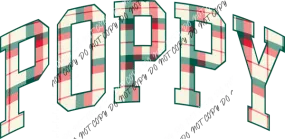 Christmas Plaid Poppy DTF Transfer