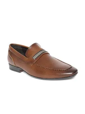 Cognac Punched Formal Loafers