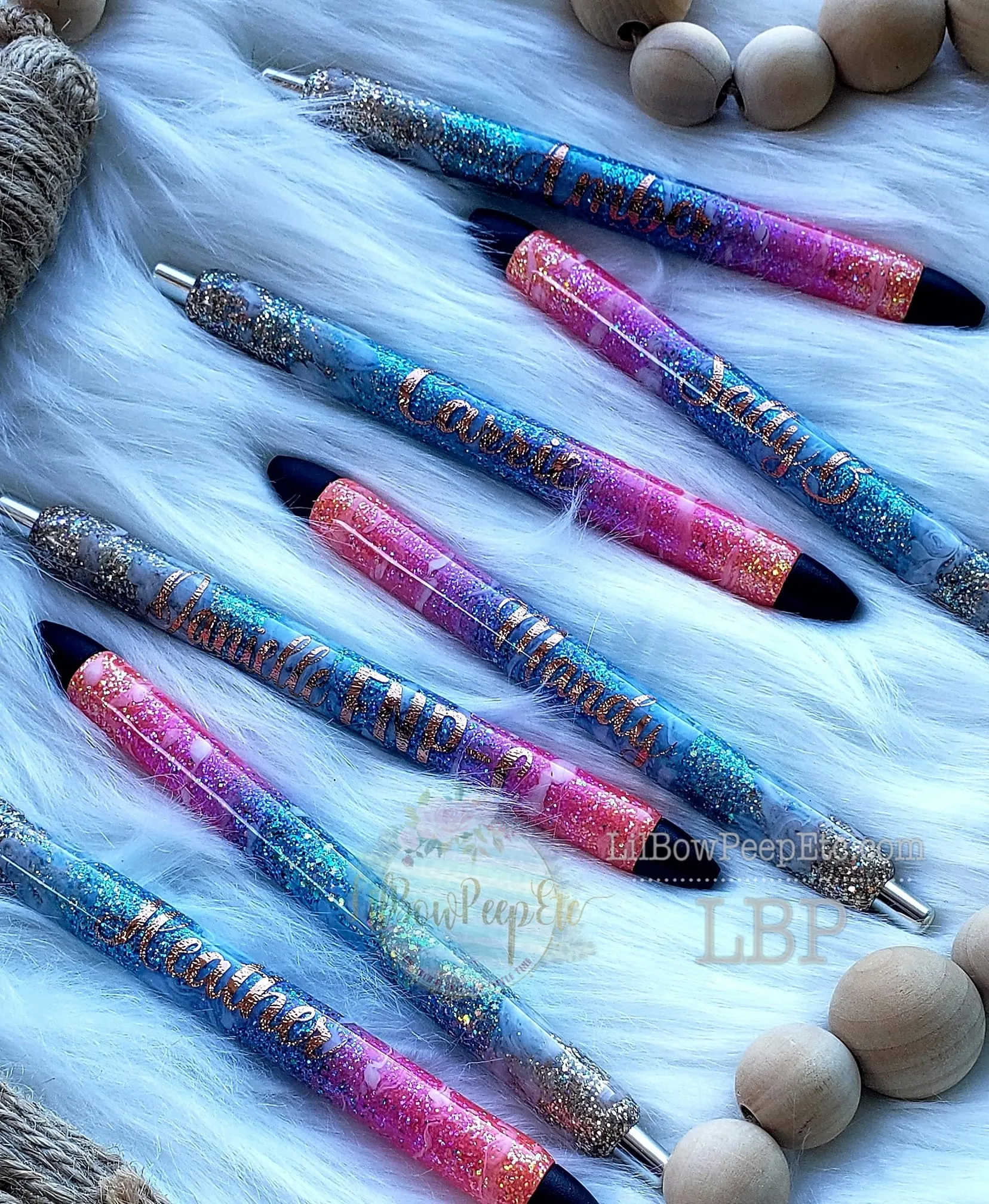 Custom Handmade Beach Ombre Sunset Pen