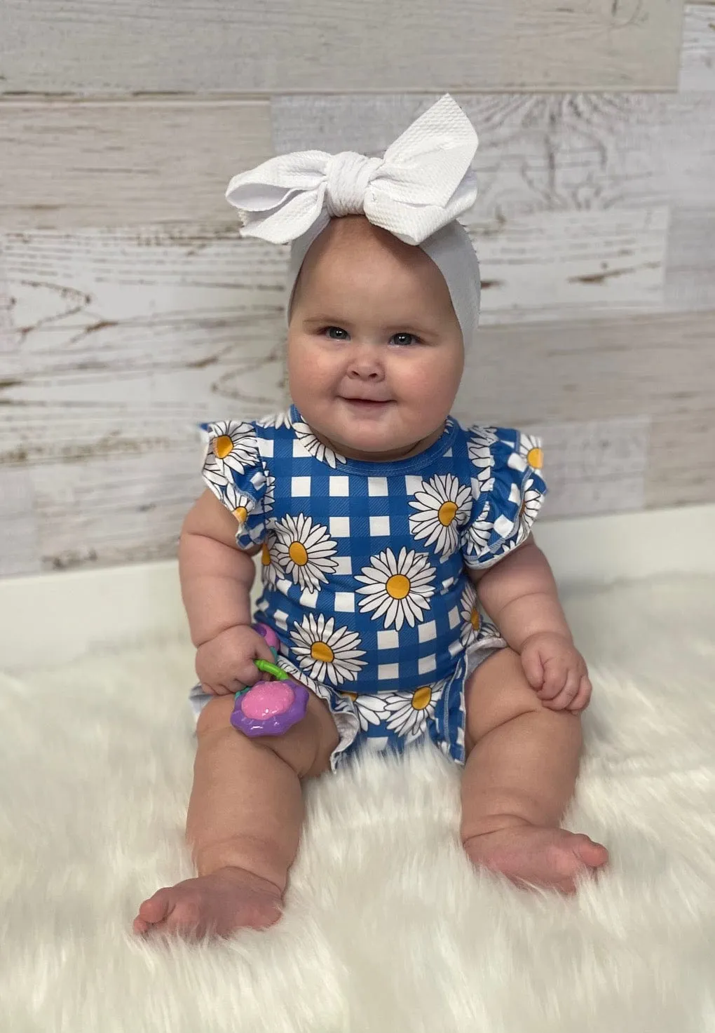 Daisy Plaid Romper