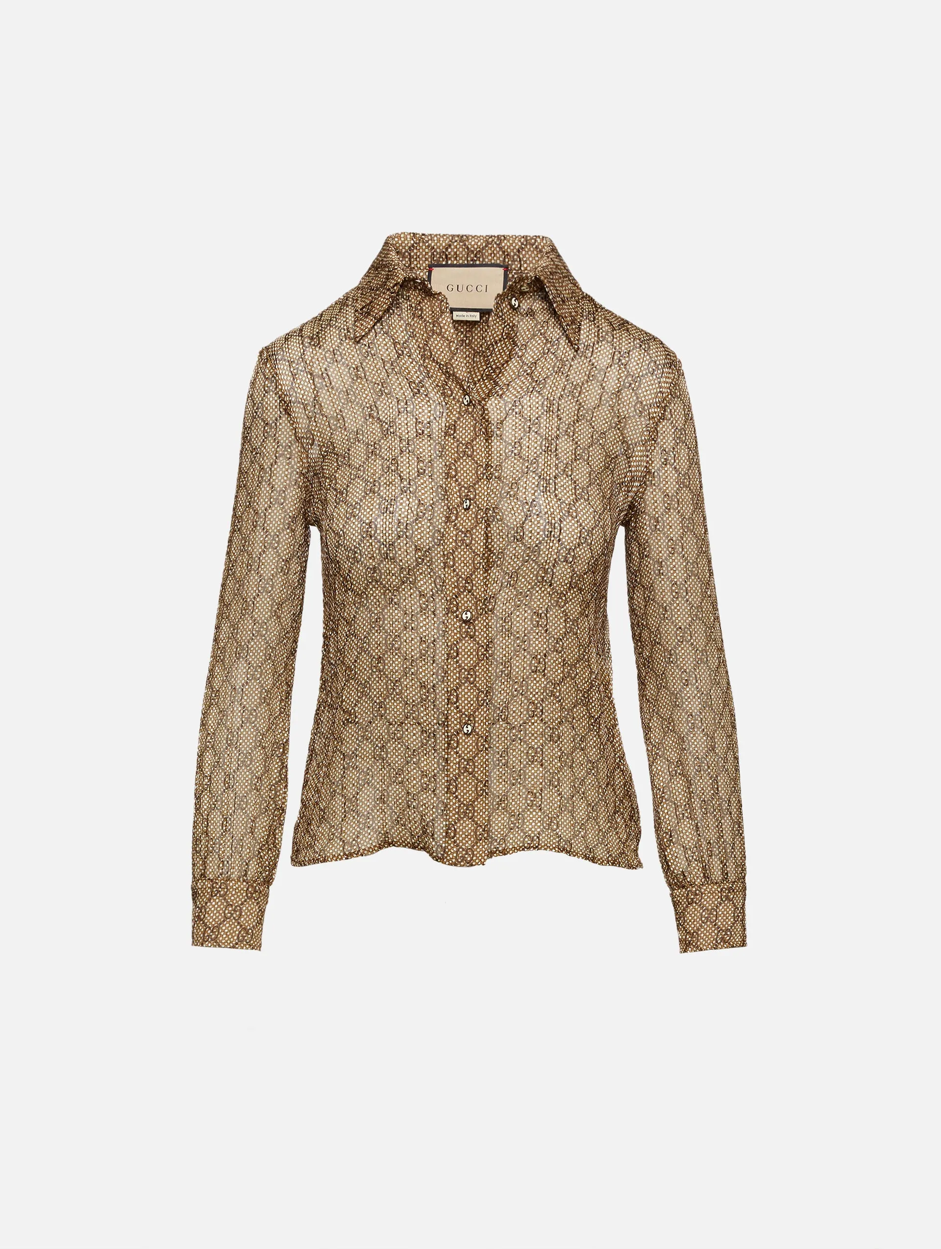 Elegant Gucci Damier GG Print Blouse