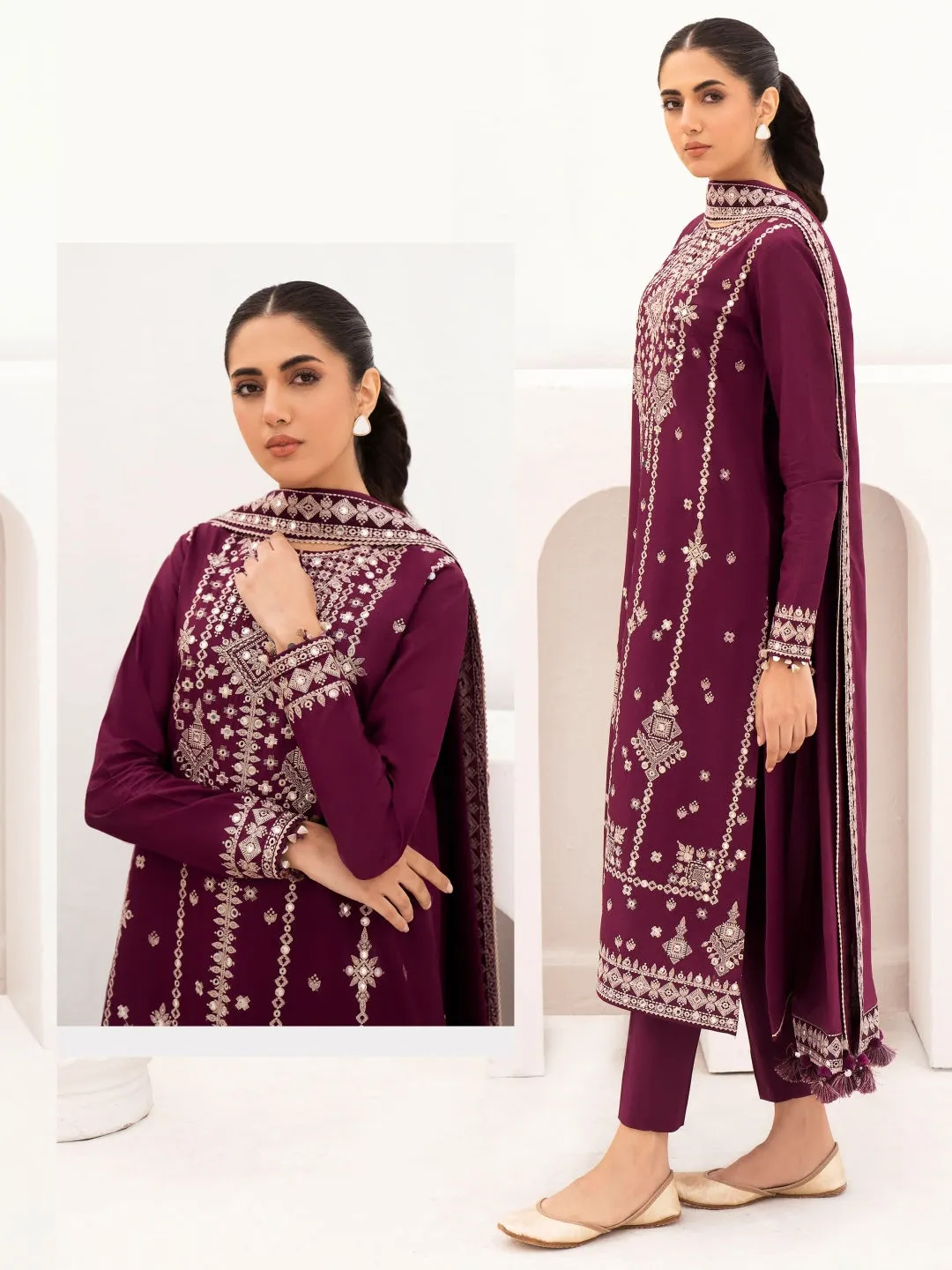 Digital Printed Embroidered Lawn