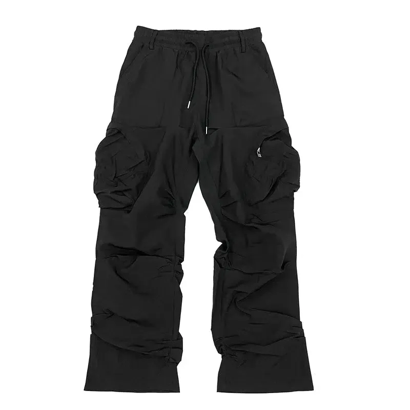 Drawstring Loose Pleated Pants