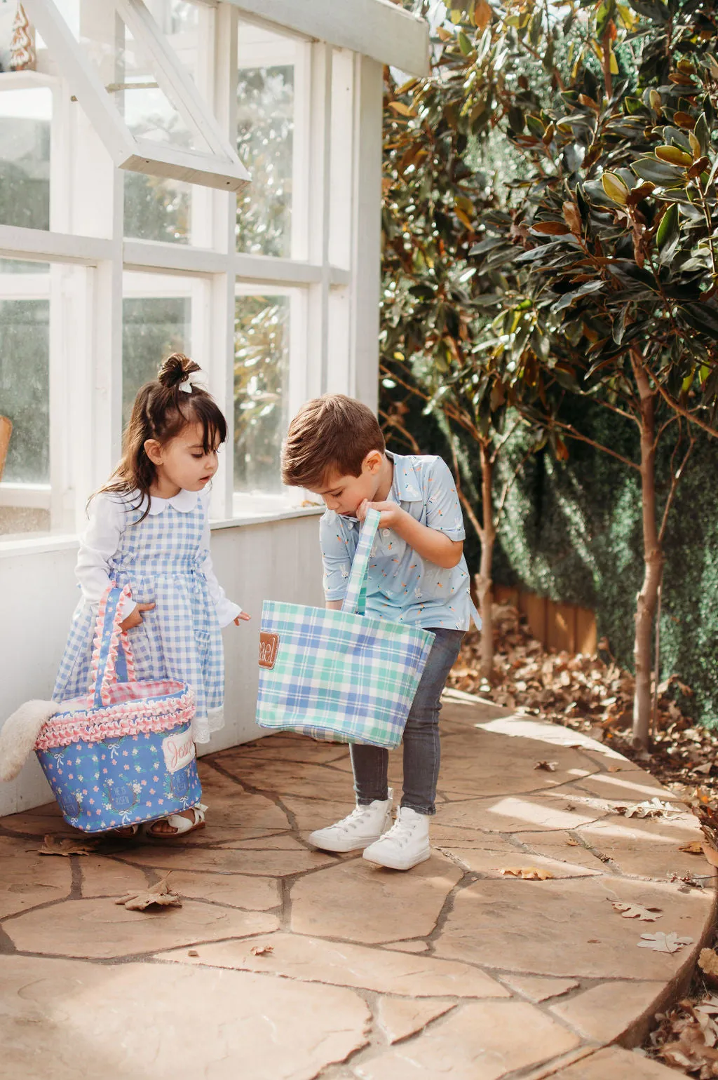 Easter Basket - Easter Plaid