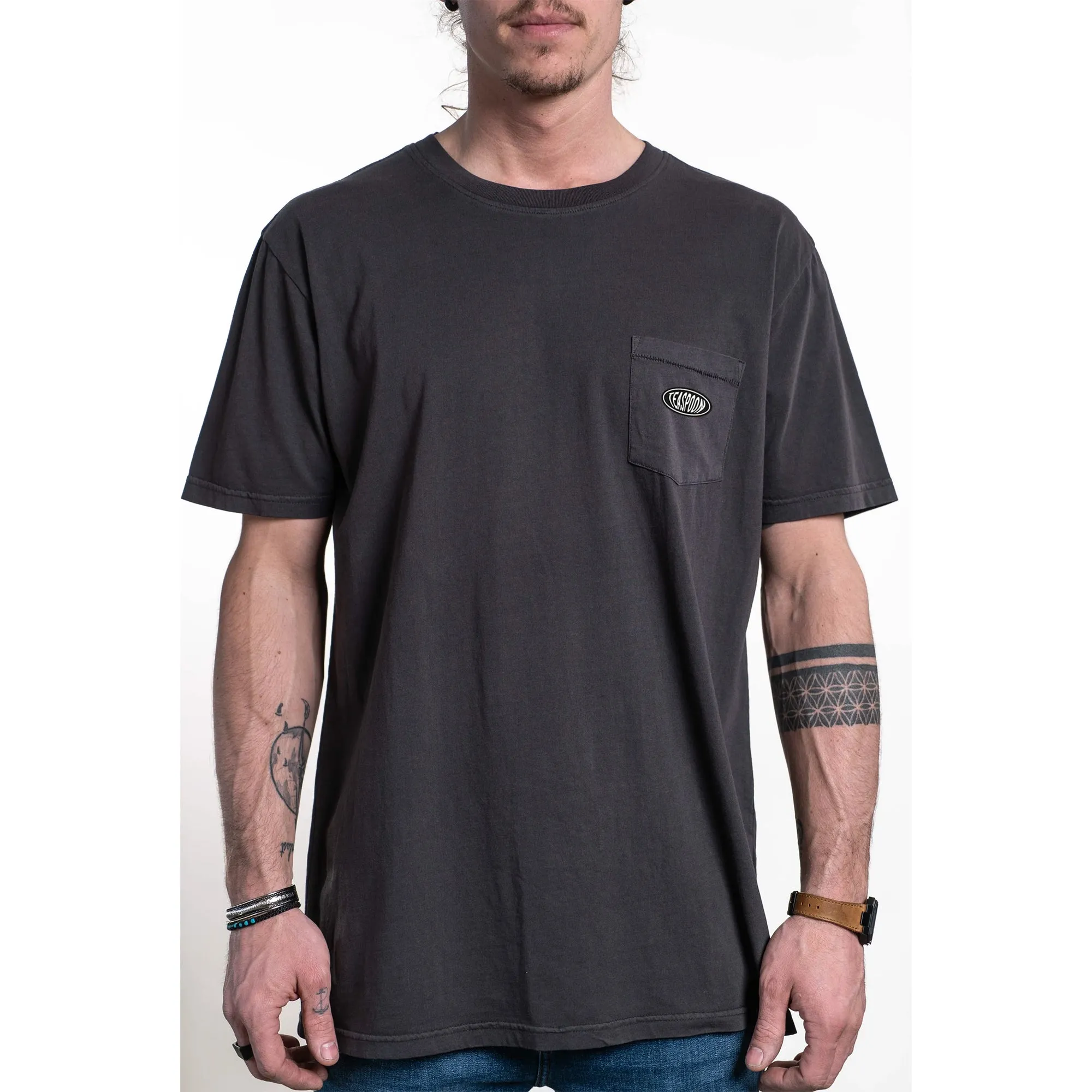 Elipse logo - Broderie - Vintage Feel - Regular fit - Garment Dye Faded Black Tee