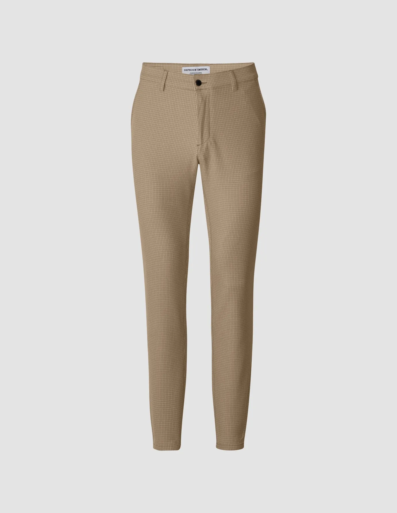 Essential Pants Slim Plaid Khaki