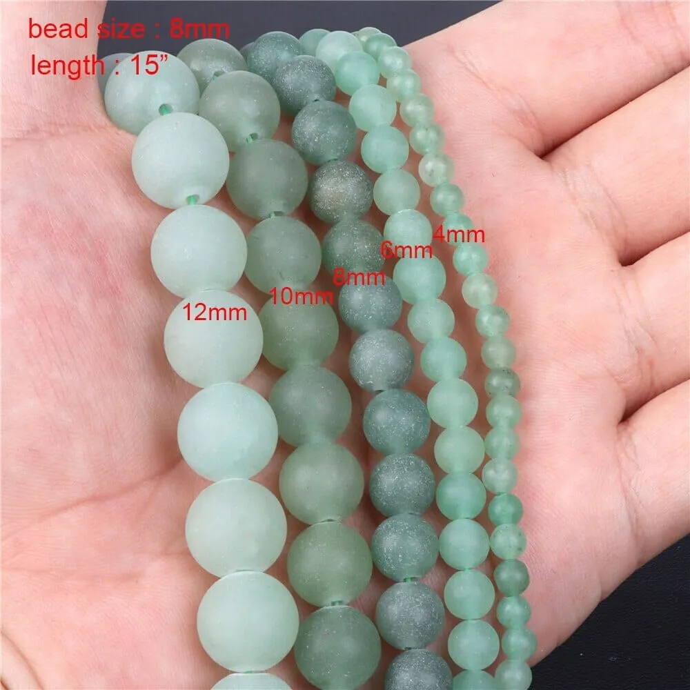 Faceted Round Loose Green Aventurine DIY Beads