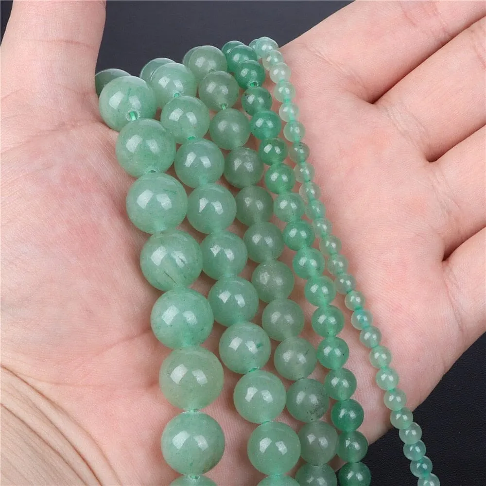 Faceted Round Loose Green Aventurine DIY Beads