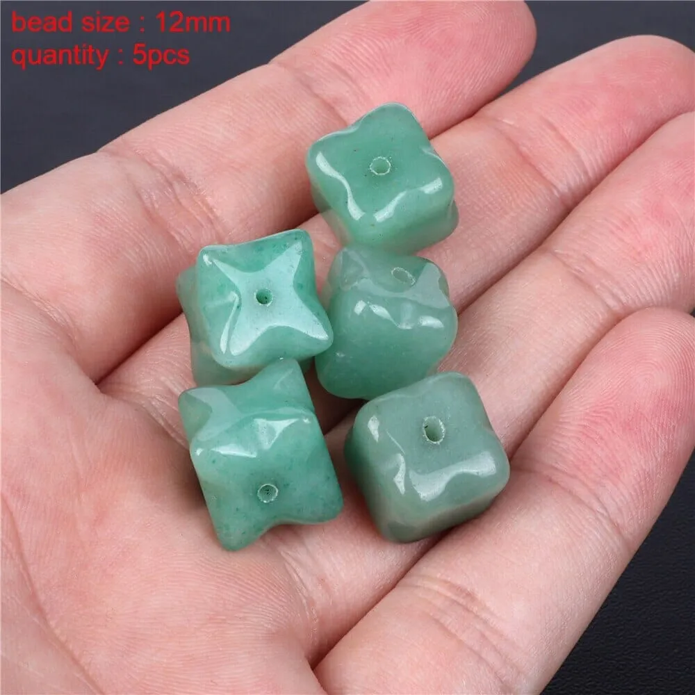 Faceted Round Loose Green Aventurine DIY Beads