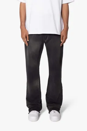 Faded Bootcut Sweatpants - Washed Black