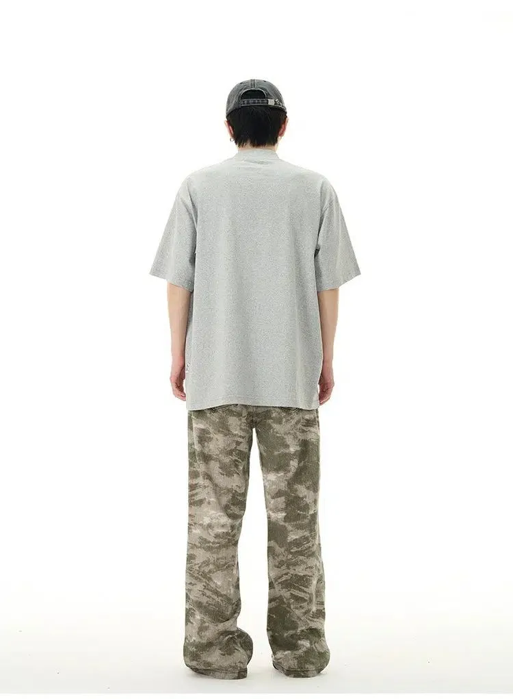 Faded Camo Flared Jeans