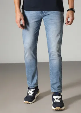 Faded Light Blue Slim Fit Jeans