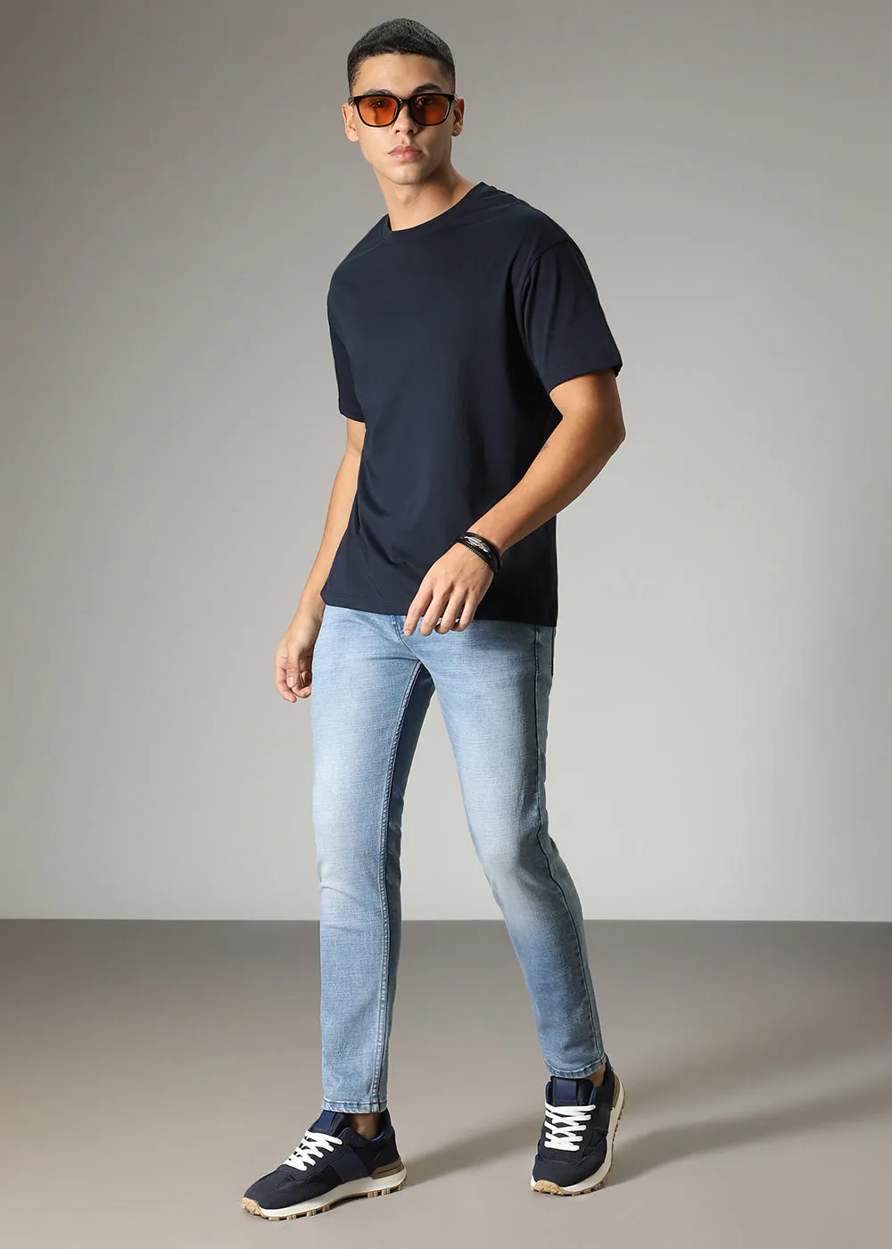 Faded Light Blue Slim Fit Jeans