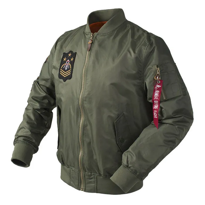 Fashion Airborne Division Badge Loose Men Jacket