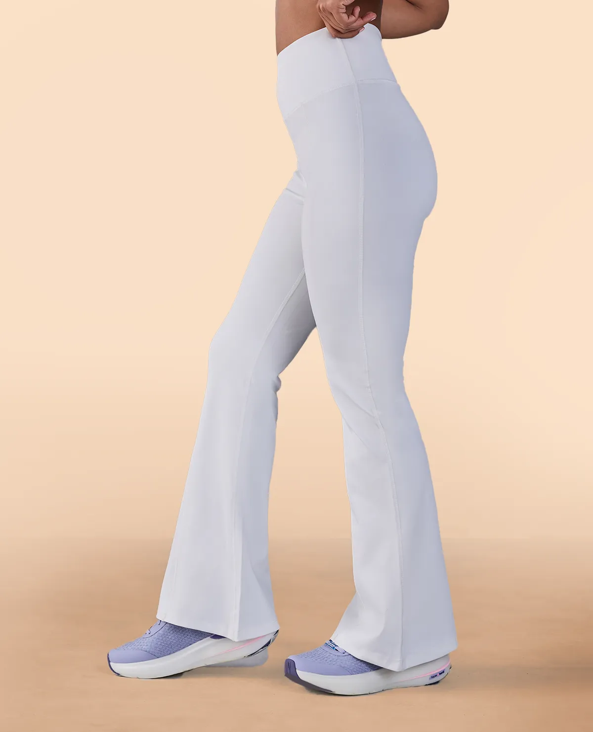 Formal Flare Pants in Second SKN White