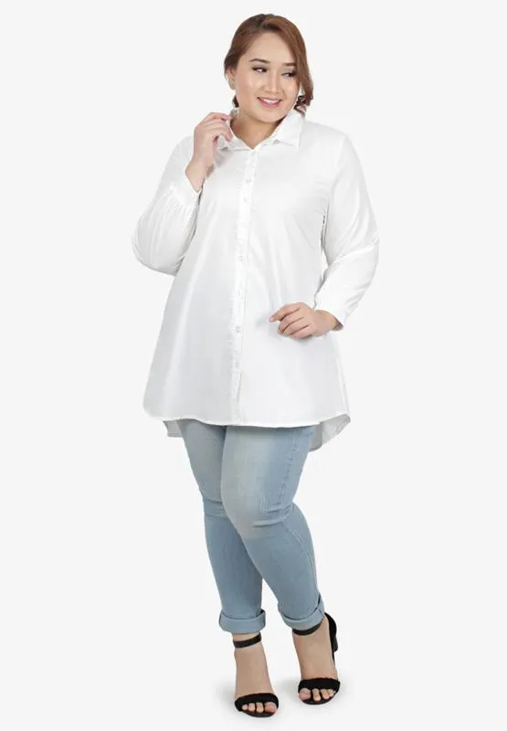 Freida Formal Button Up Shirt - White