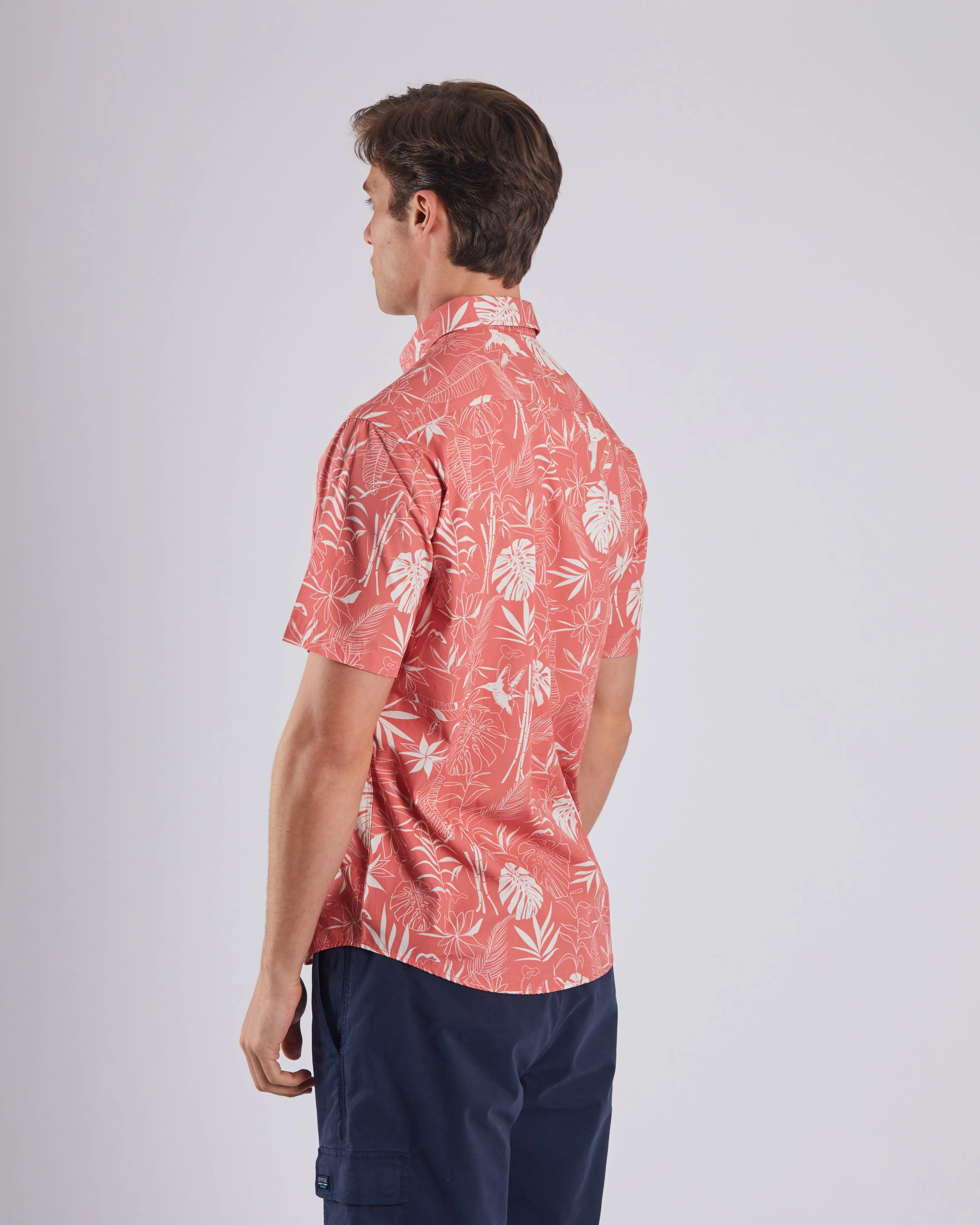 Garner SS Shirt Faded Rose Print