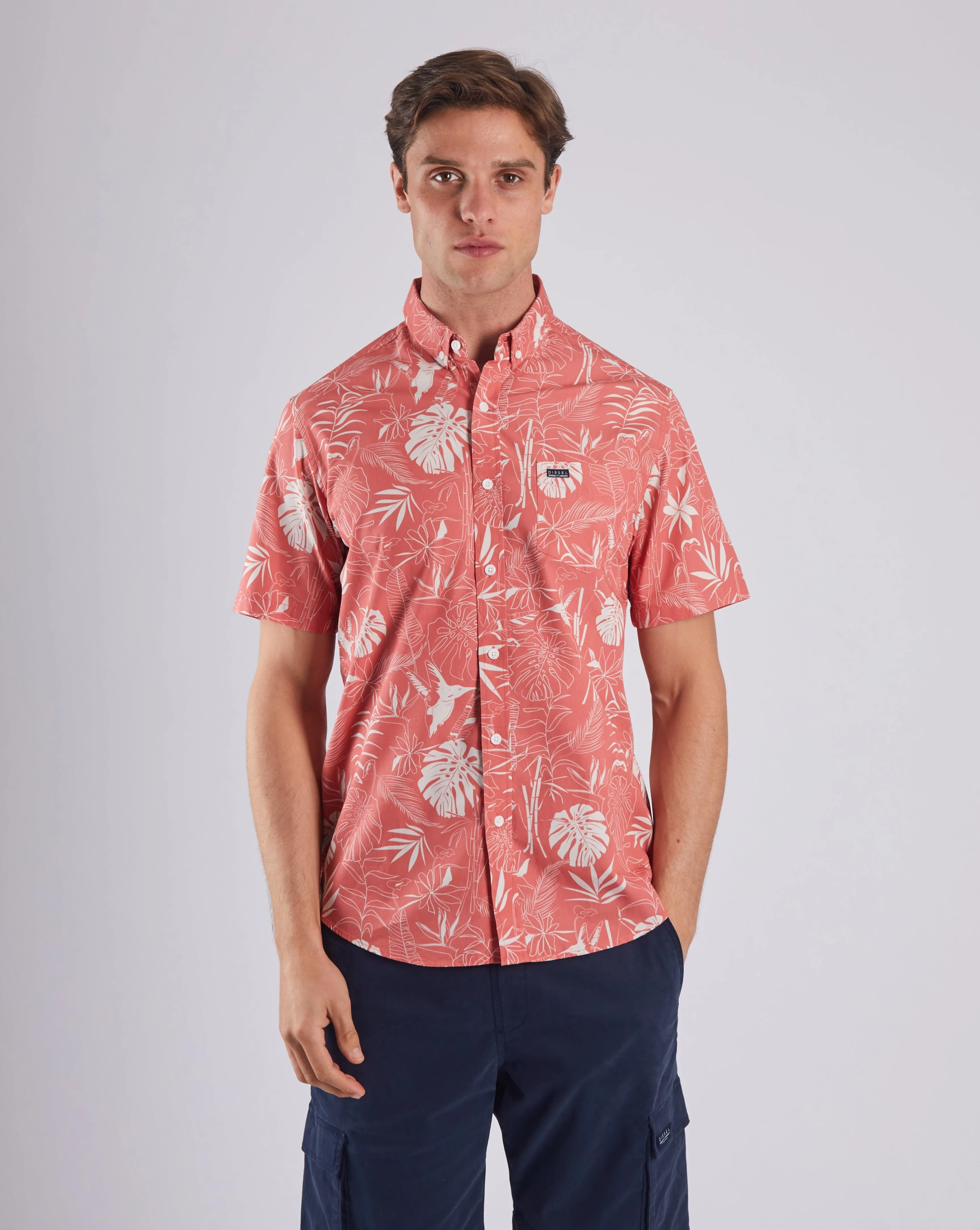 Garner SS Shirt Faded Rose Print