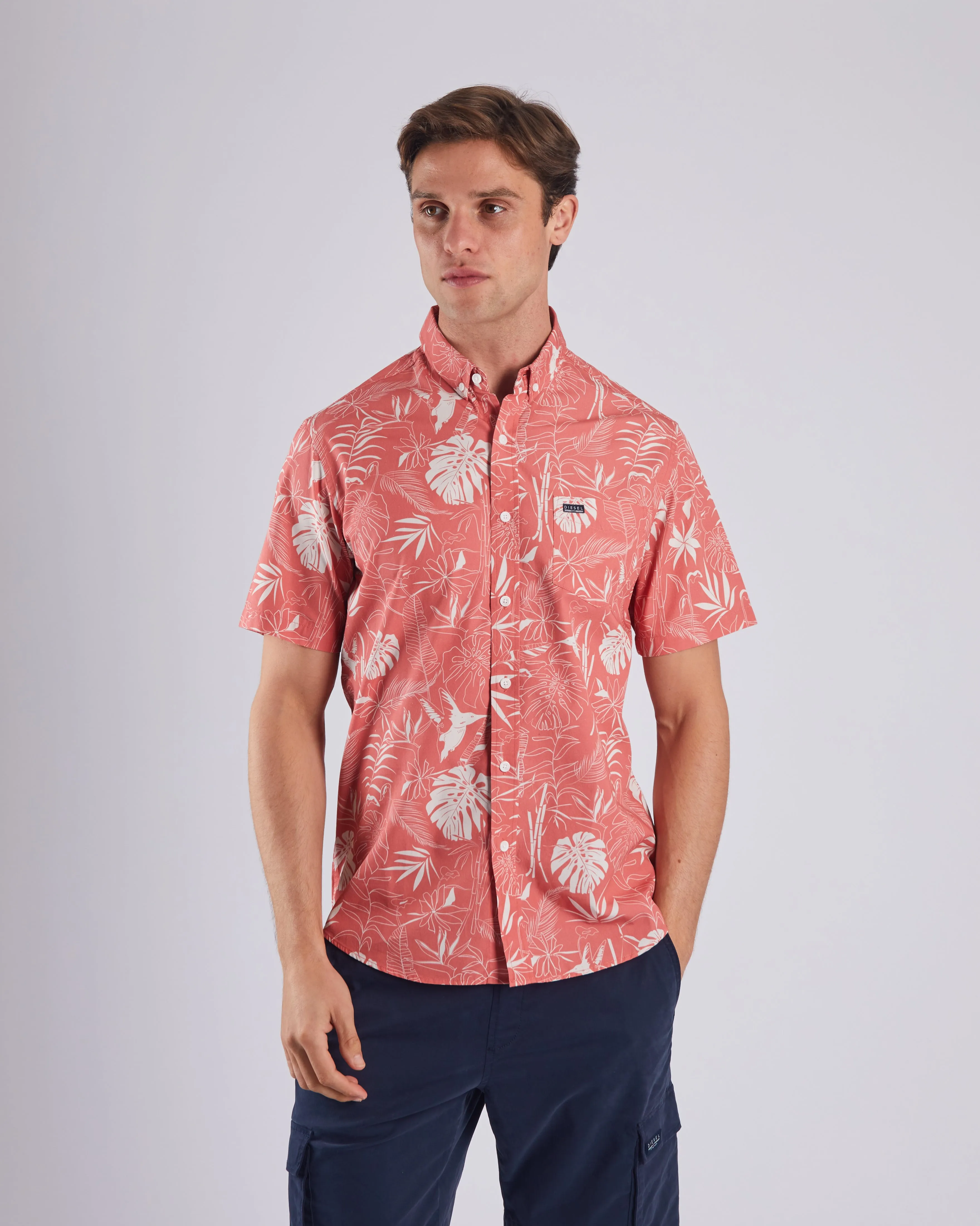 Garner SS Shirt Faded Rose Print