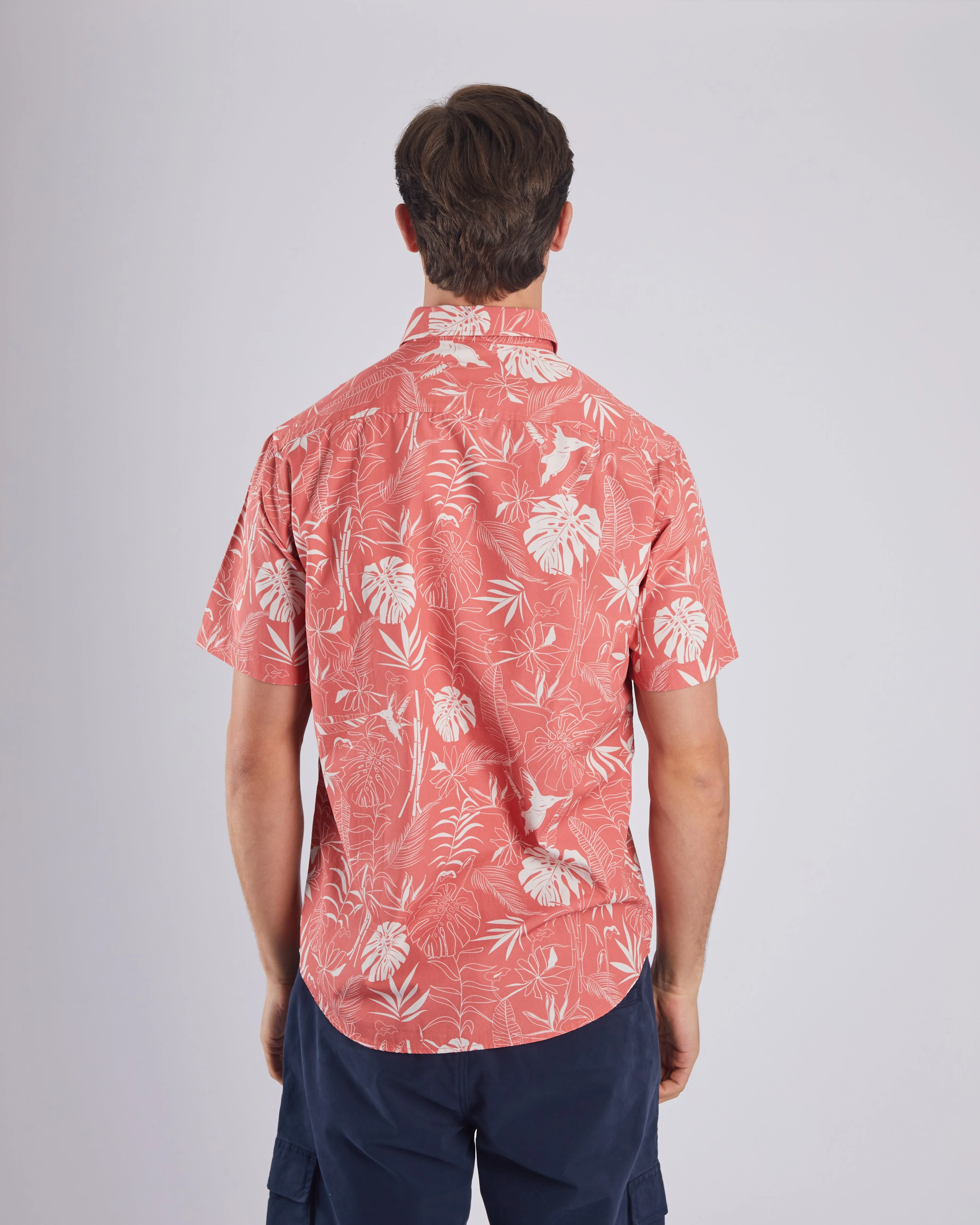 Garner SS Shirt Faded Rose Print