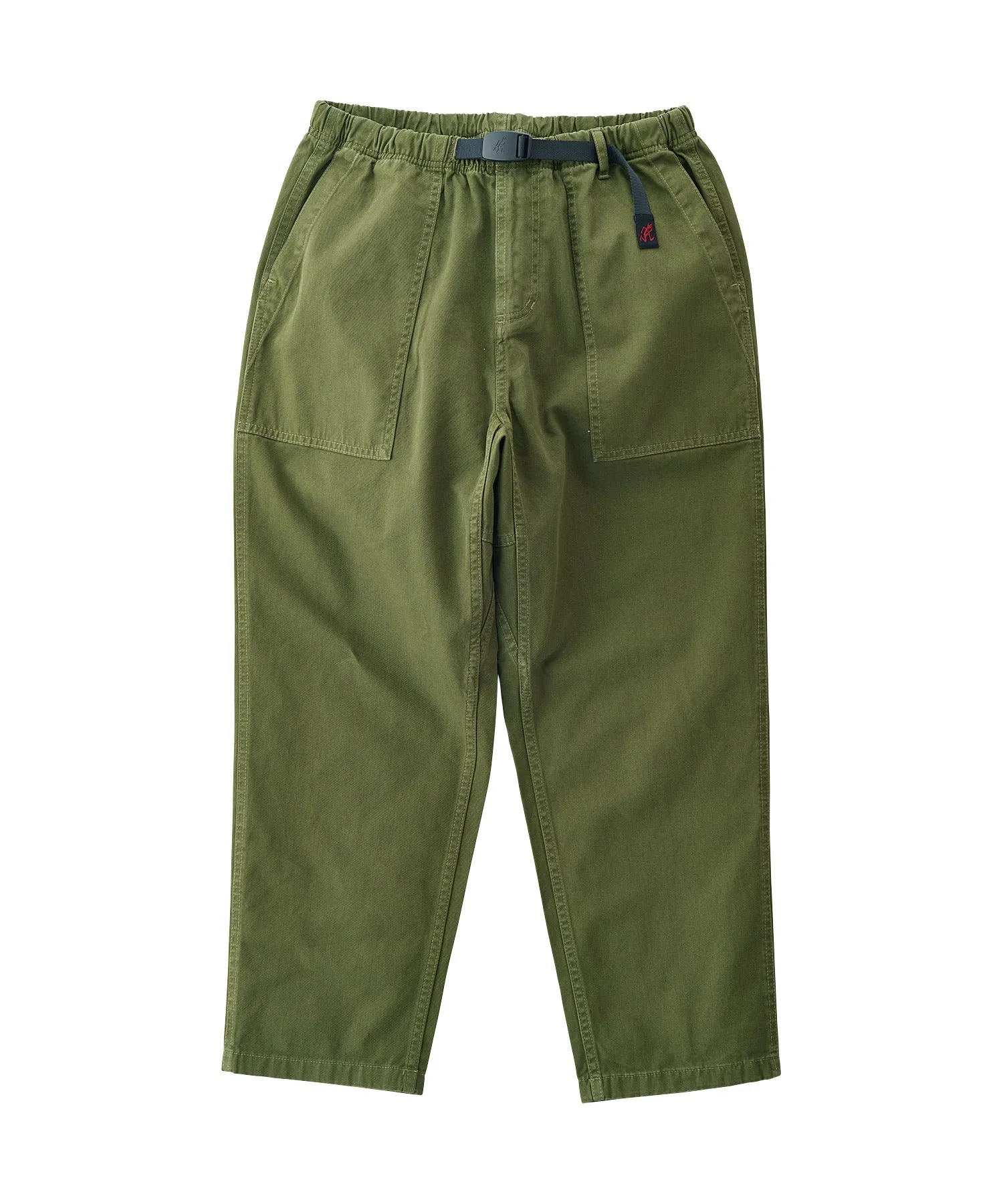 Gramicci Olive Green Woven Loose Tapered Pant