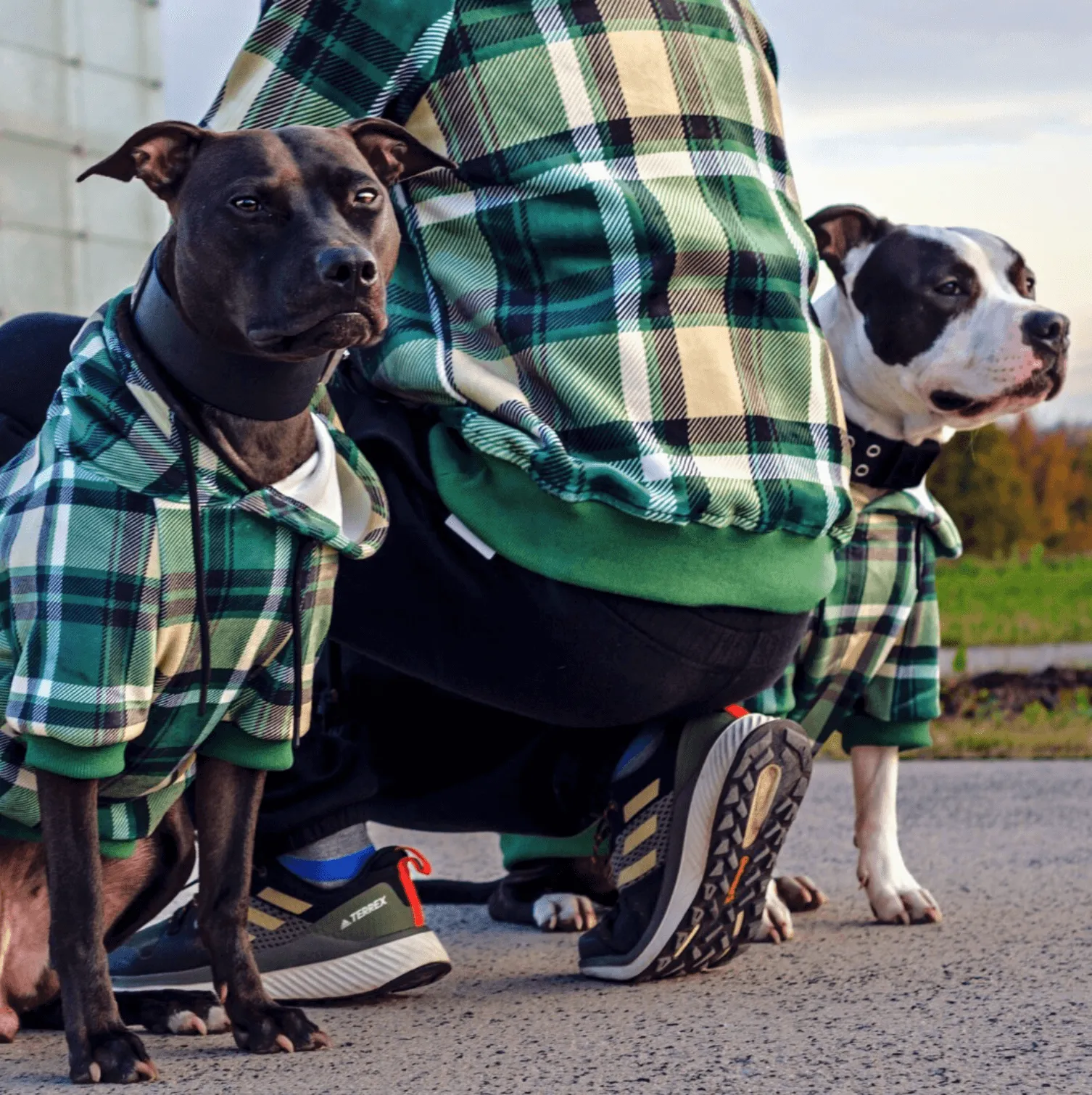 Green Plaid Human Hoodie