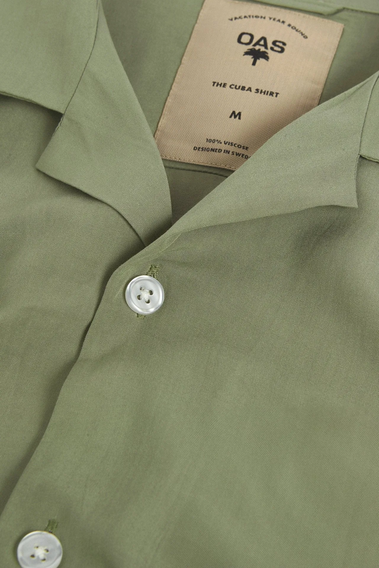 GREEN PLAIN VISCOSE SHIRT