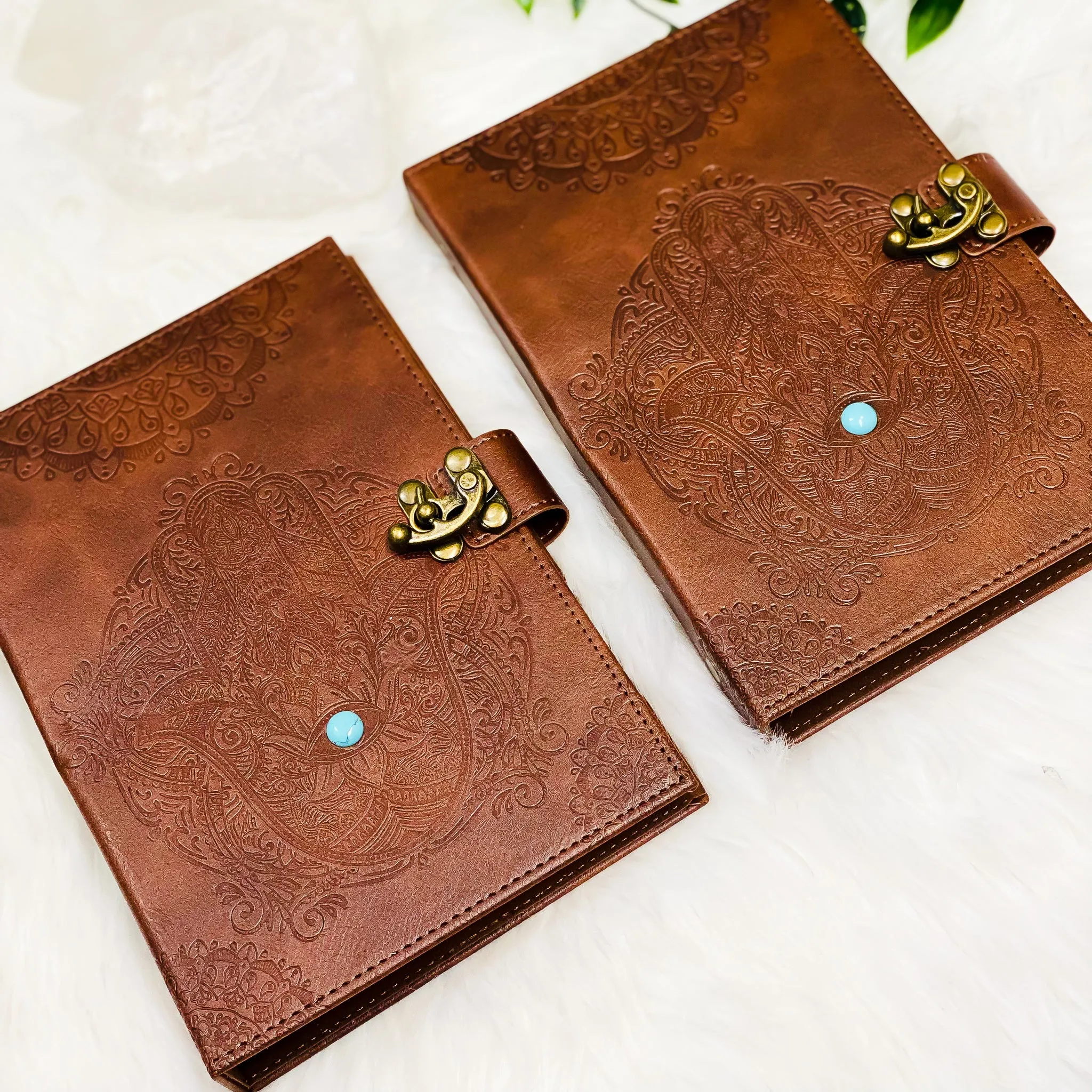 Handmade Brown Hamsa Journal