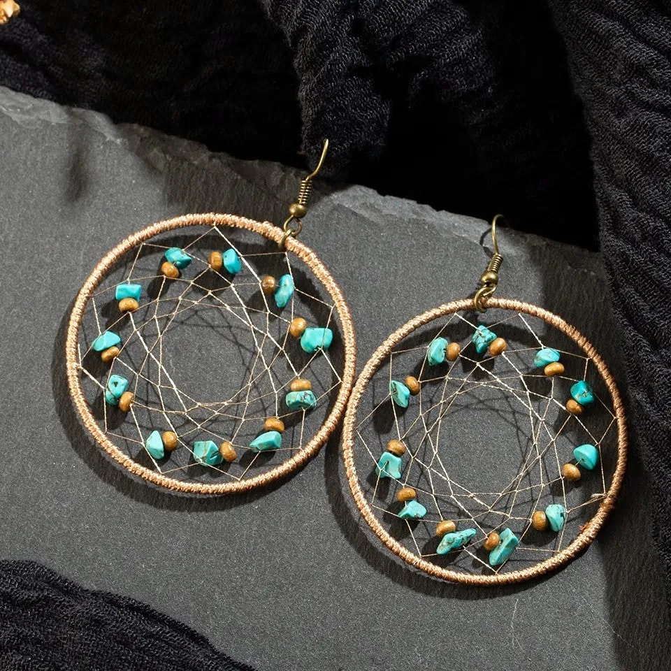 Handmade Ethnic Hoop Earring with beads