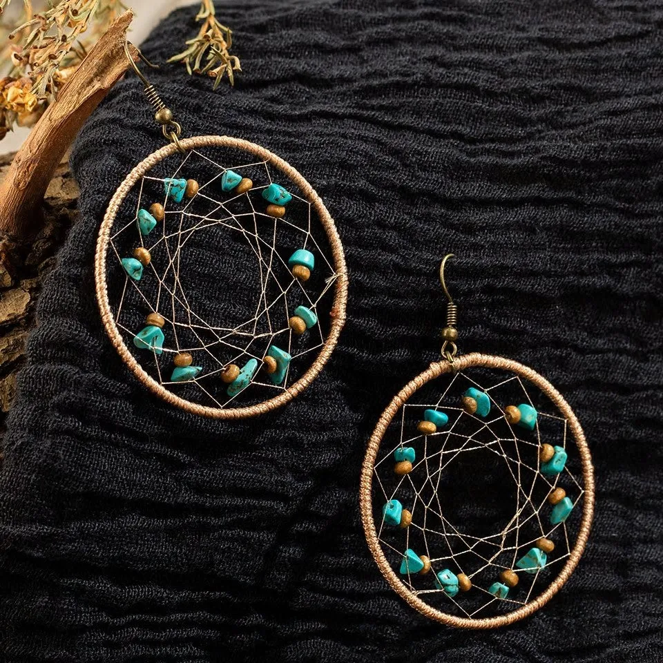 Handmade Ethnic Hoop Earring with beads