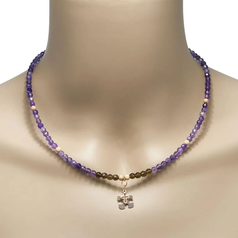 Handmade Gemstone Necklace Amethyst