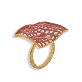 Handmade Gold Plated Silver Blush Ring