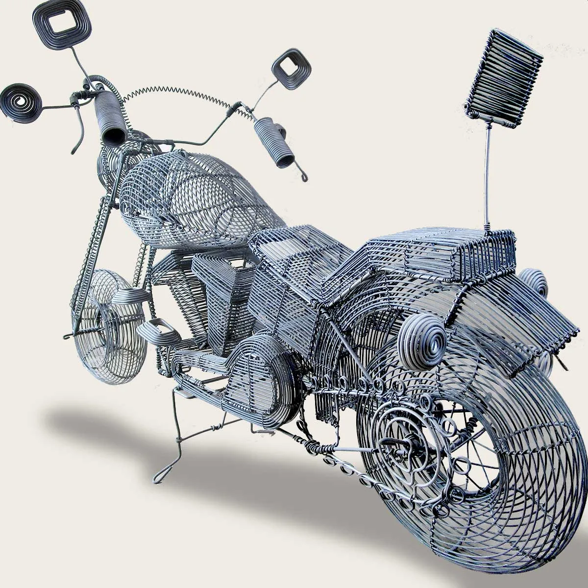 Handmade Motorcycle Wire Sculpture