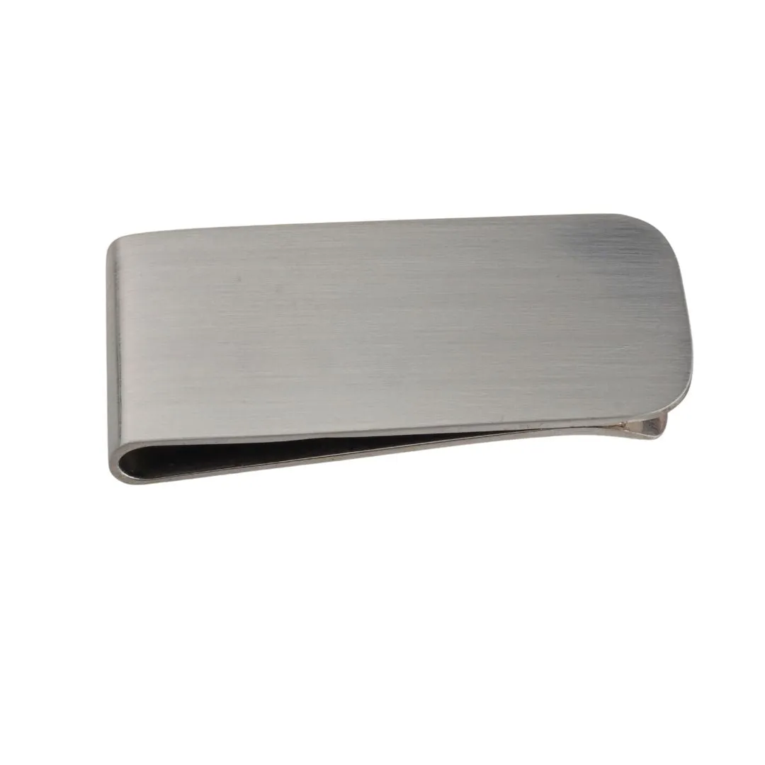 Handmade Sterling Silver Satin Effect Money Clip