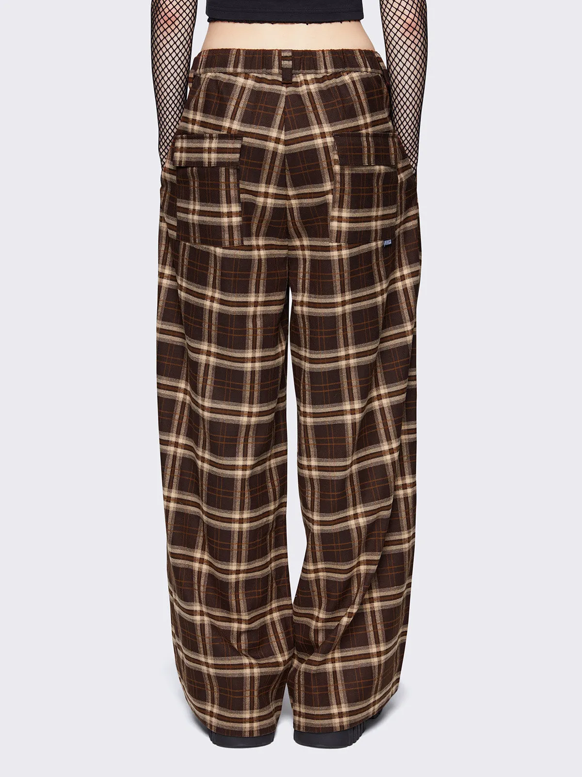 Haris Classic Plaid Grandpa-Style Pants