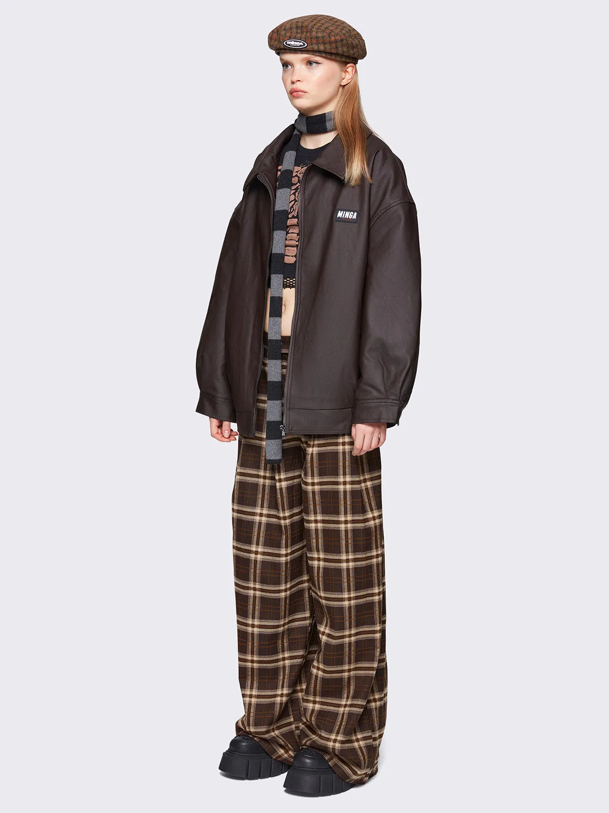 Haris Classic Plaid Grandpa-Style Pants