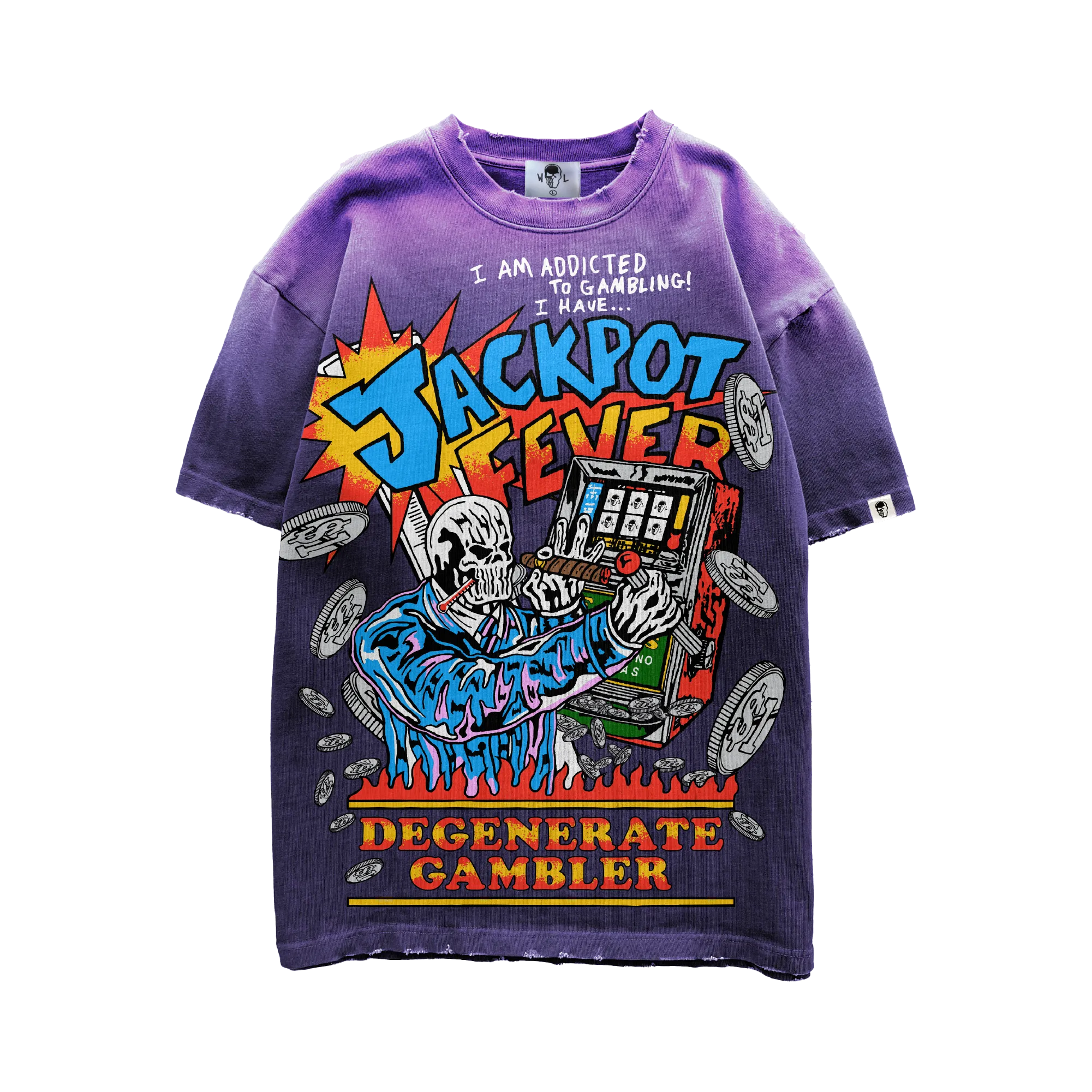 Jackpot Fever T-Shirt - Faded Purple