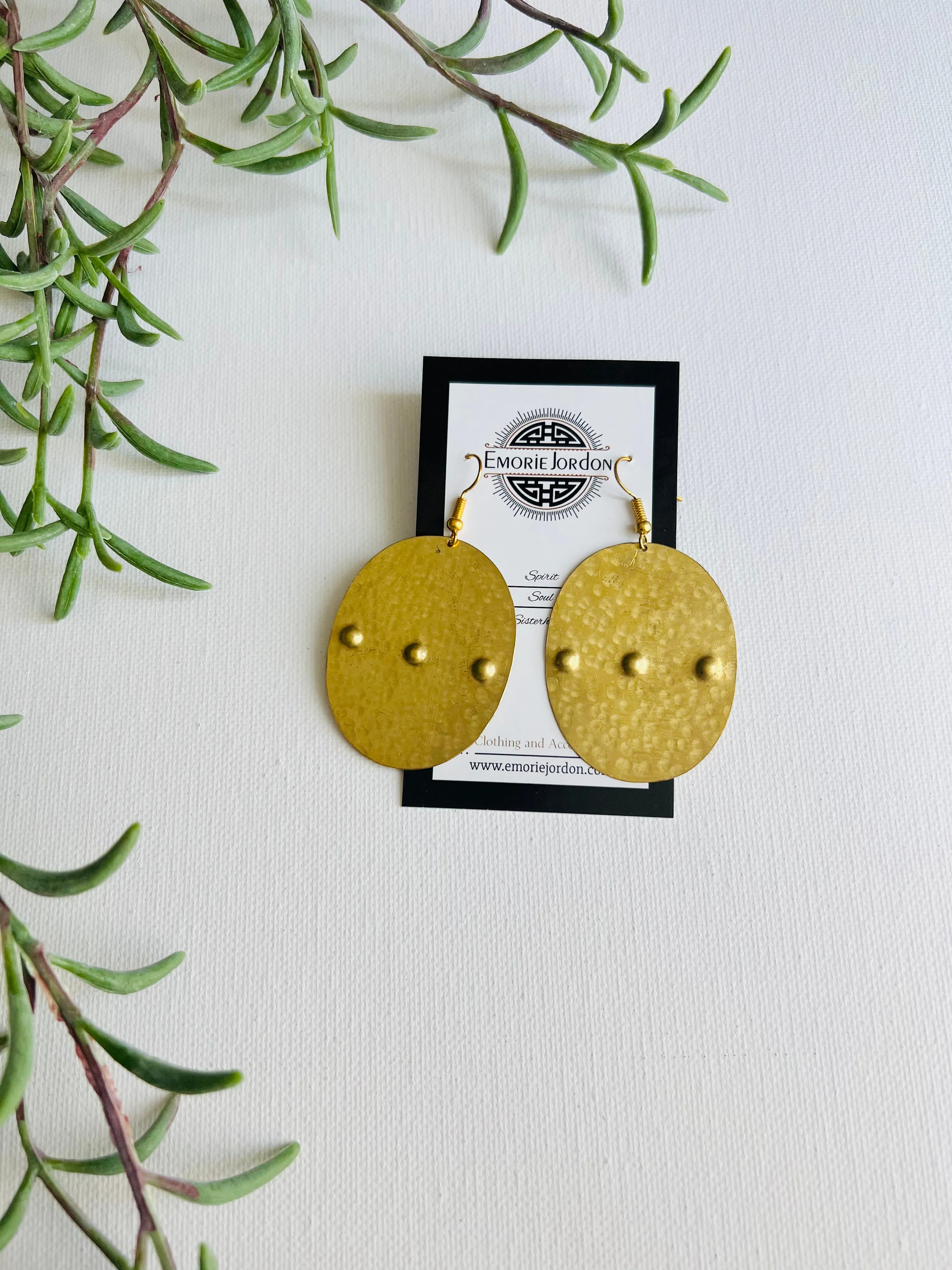 Jyra Handmade Brass Earrings