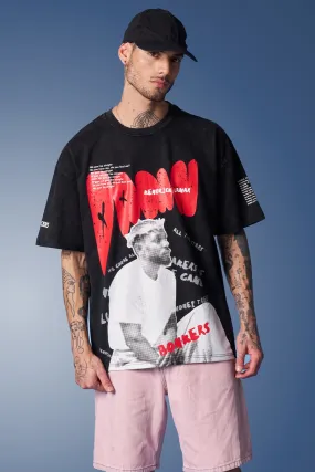 Trendy Kendrick Lamar Faded Oversized T-Shirt - Comfortable and Stylish Graphic Tee for Casual Outfits