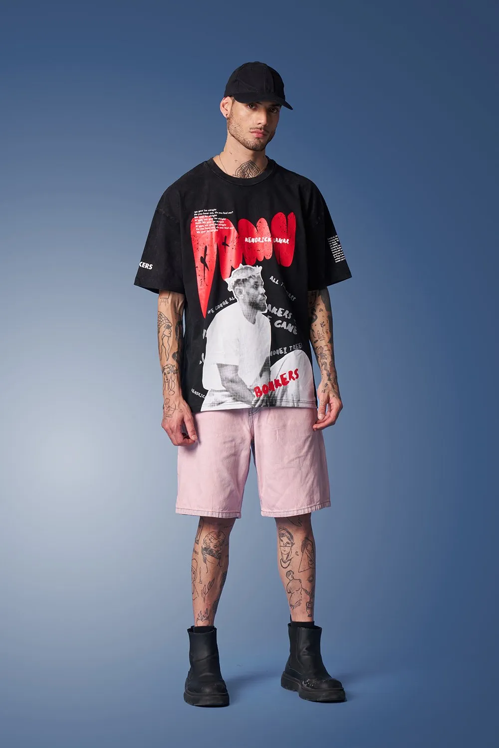 Trendy Kendrick Lamar Faded Oversized T-Shirt - Comfortable and Stylish Graphic Tee for Casual Outfits