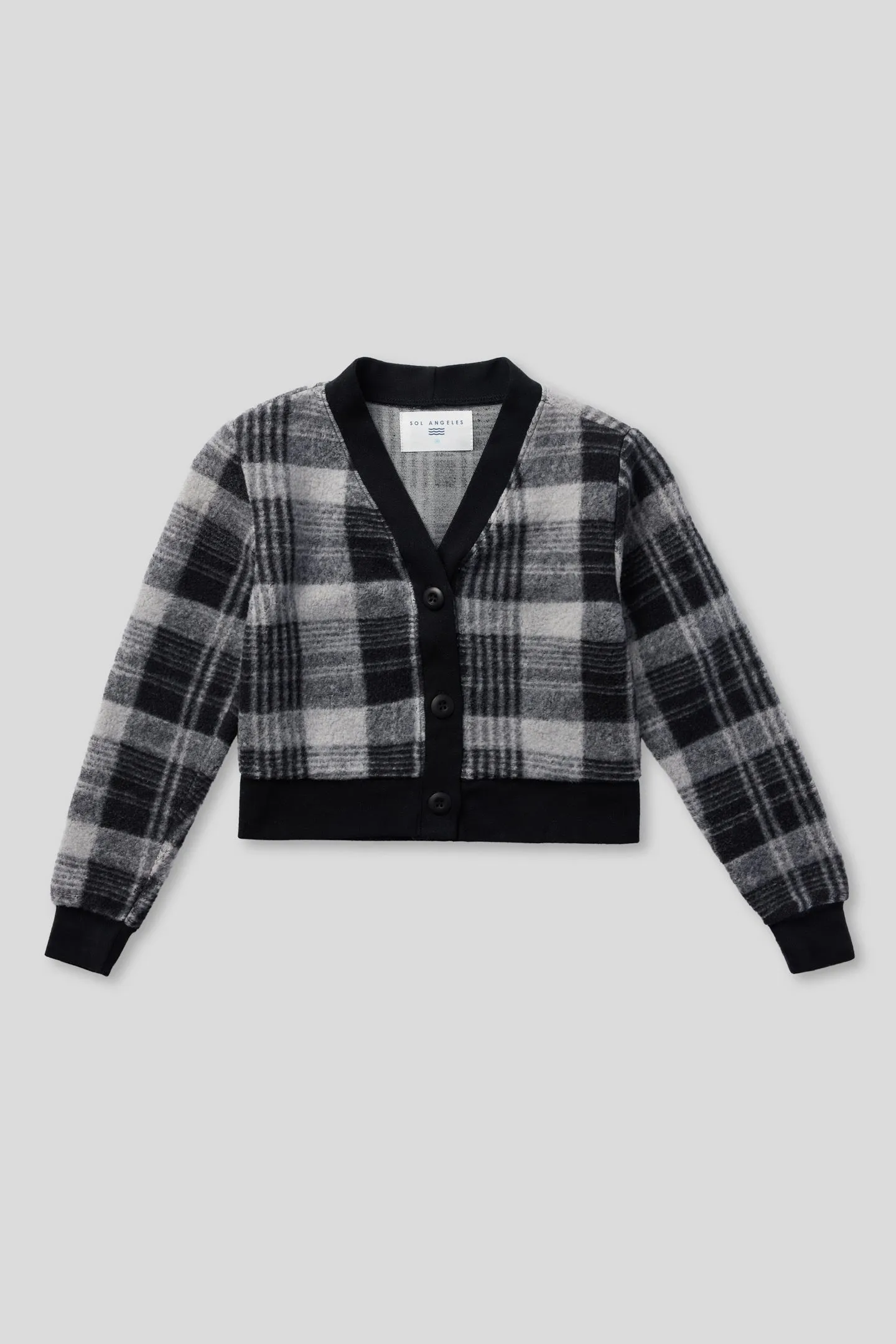 Kids Plaid Cardigan