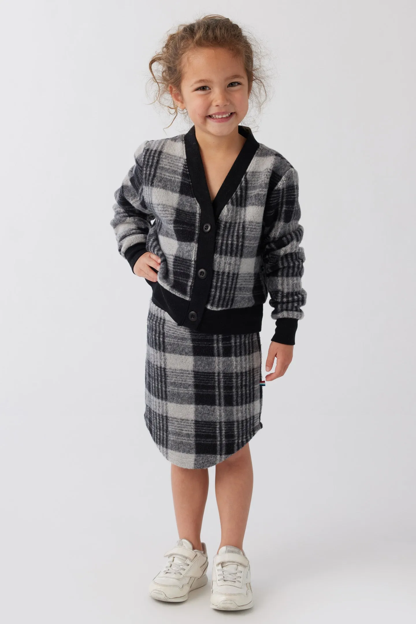 Kids Plaid Cardigan