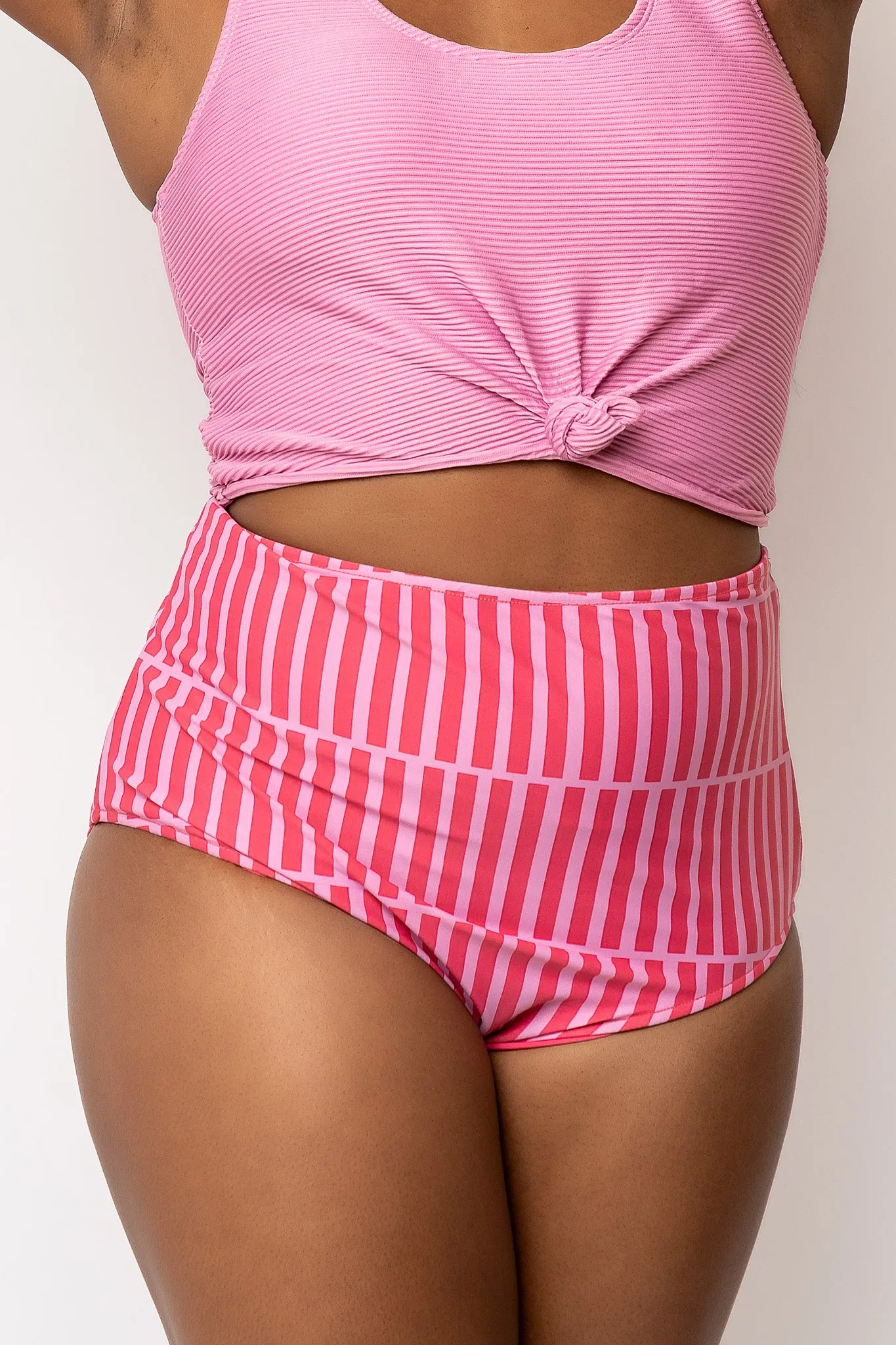 Leisure Reversible Bottom | Pink Stripe