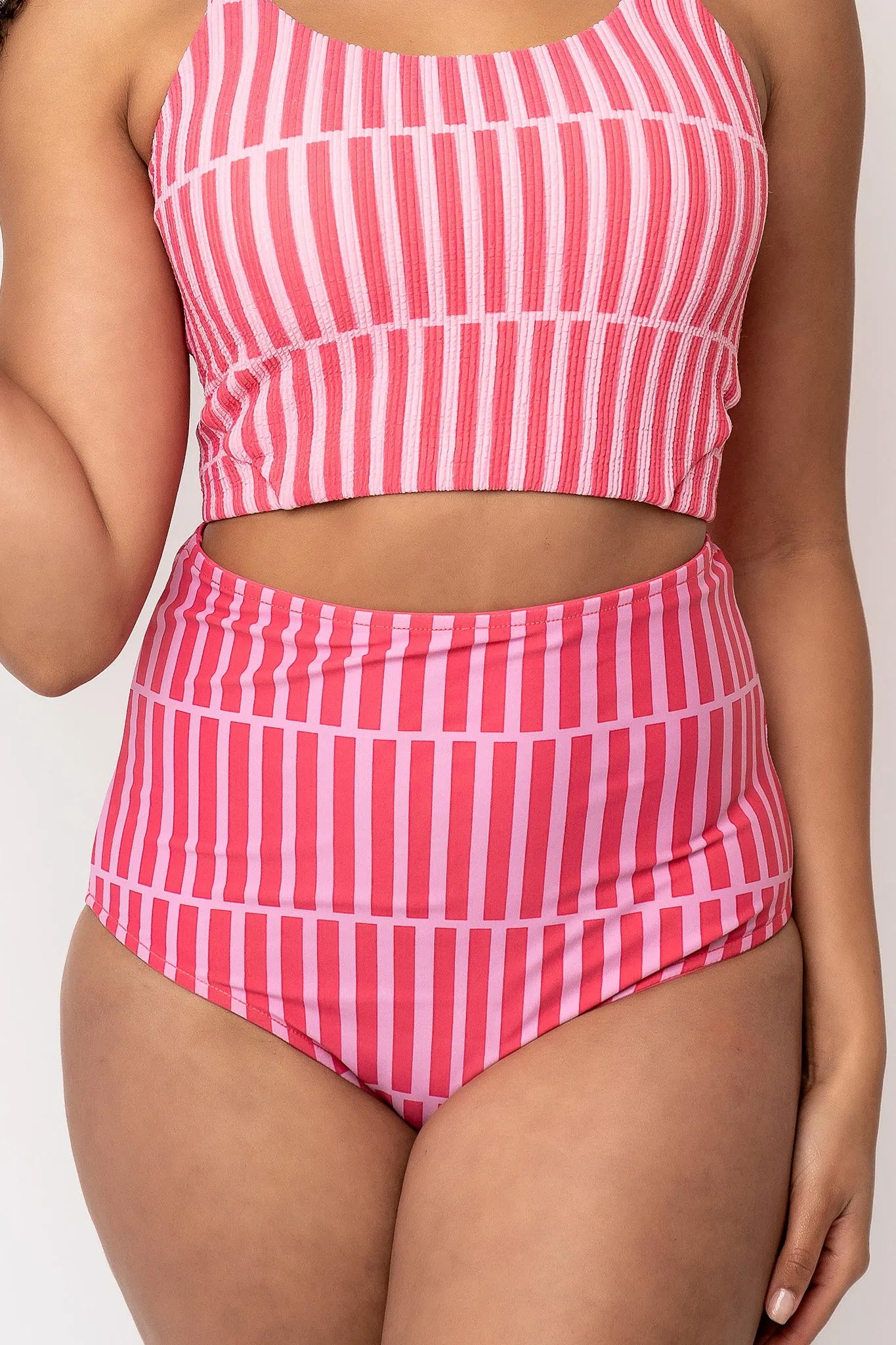 Leisure Reversible Bottom | Pink Stripe