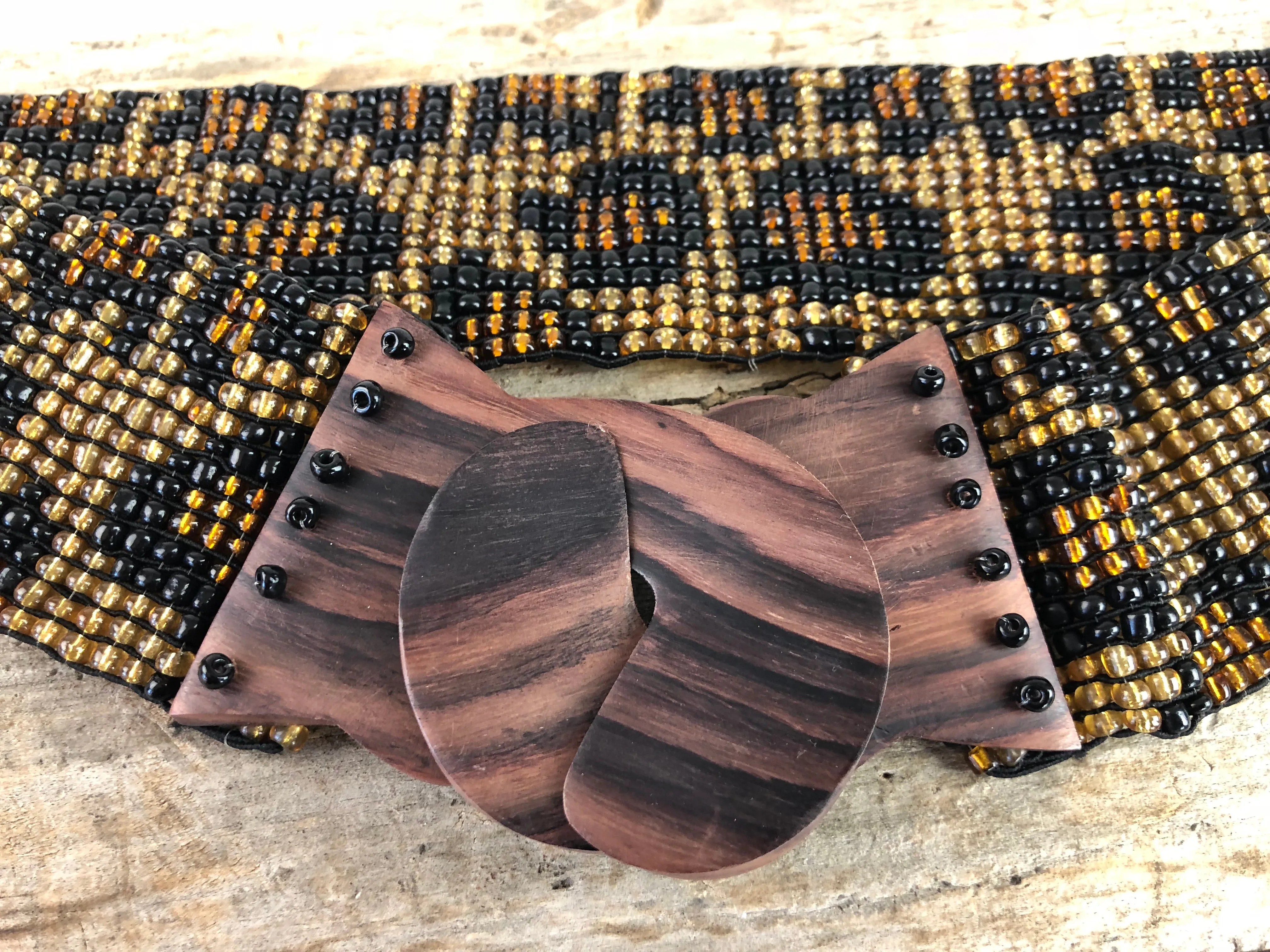 Leopard Print Handmade Beaded Belt